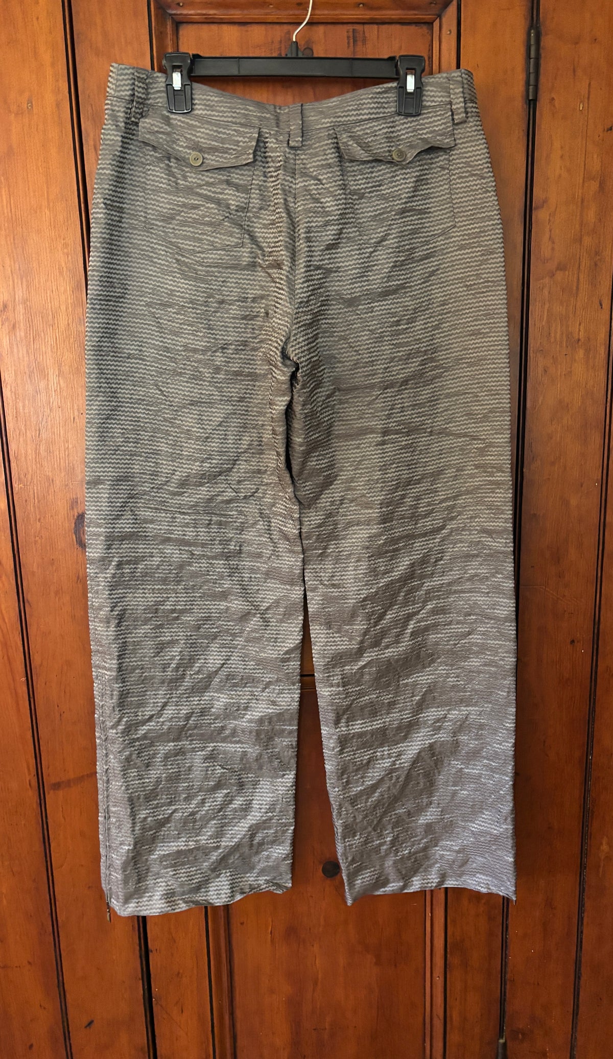 Giorgio Armani Metallic Crushed Jacquard Pants — Size 12 NWT