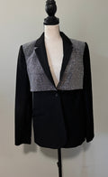 Elizabeth and James Black Silver Blazer Size 2 NWT
