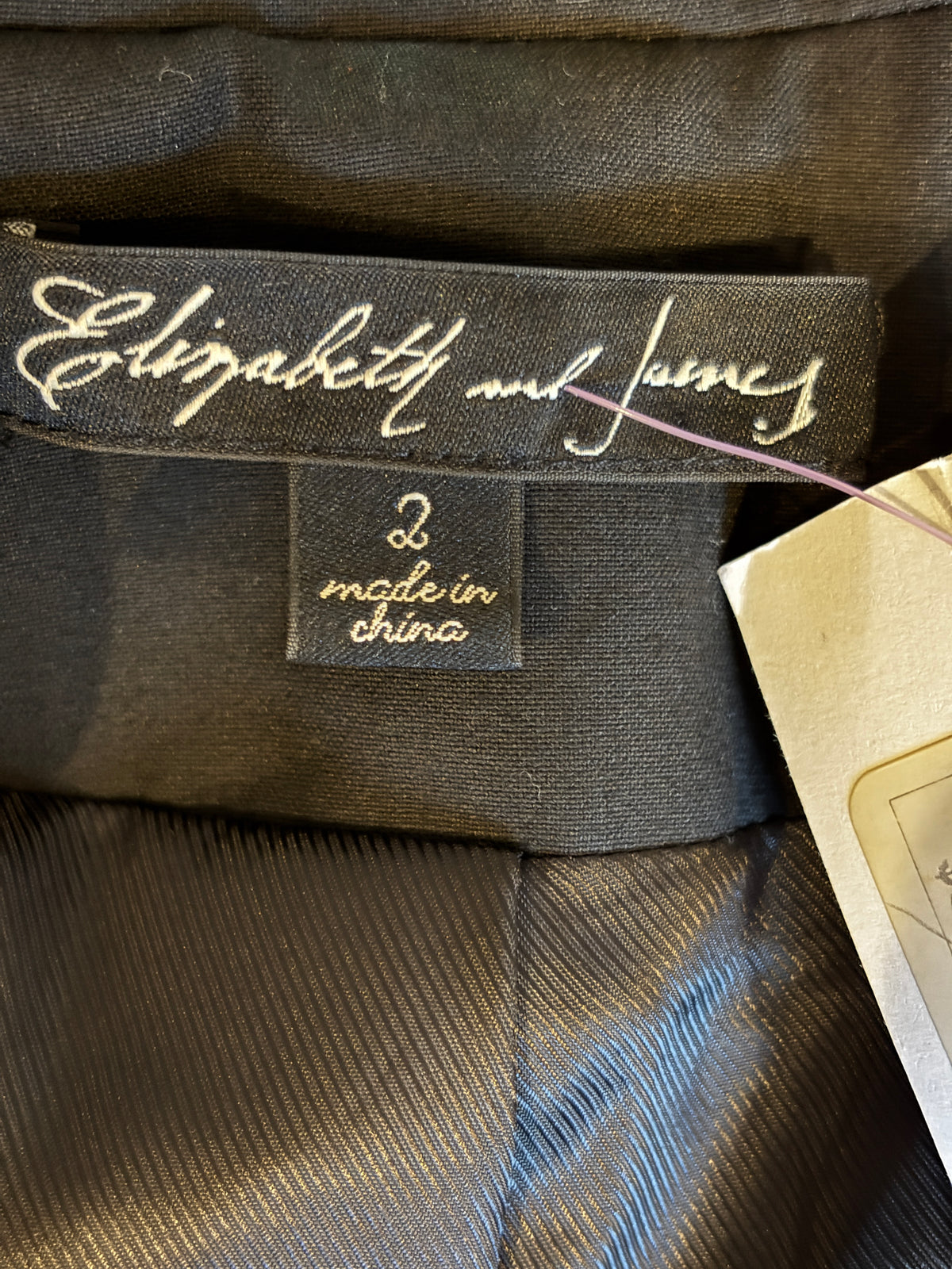 Elizabeth and James Black Silver Blazer Size 2 NWT
