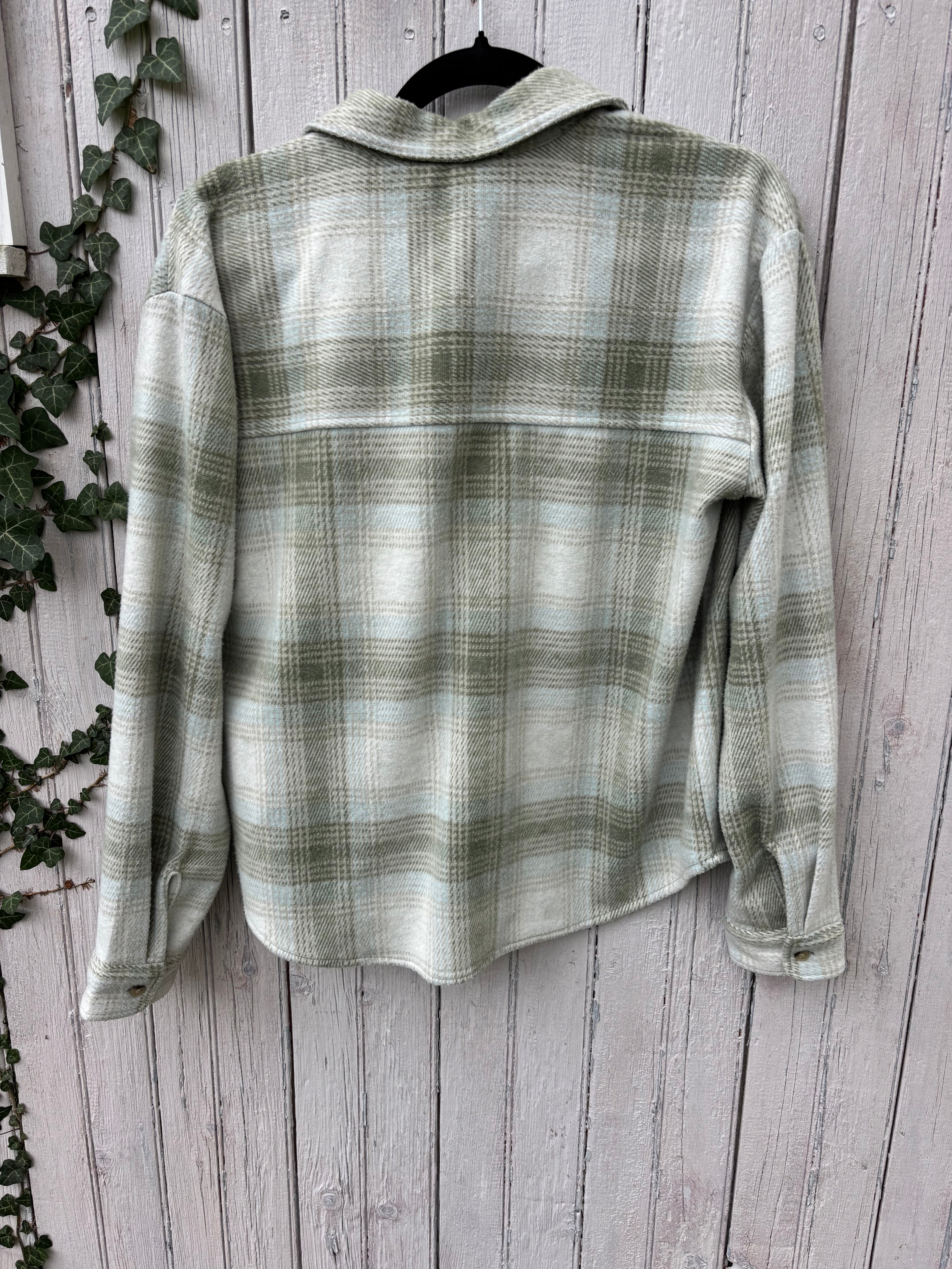 Plaid Sweater/Jacket, Size Medium