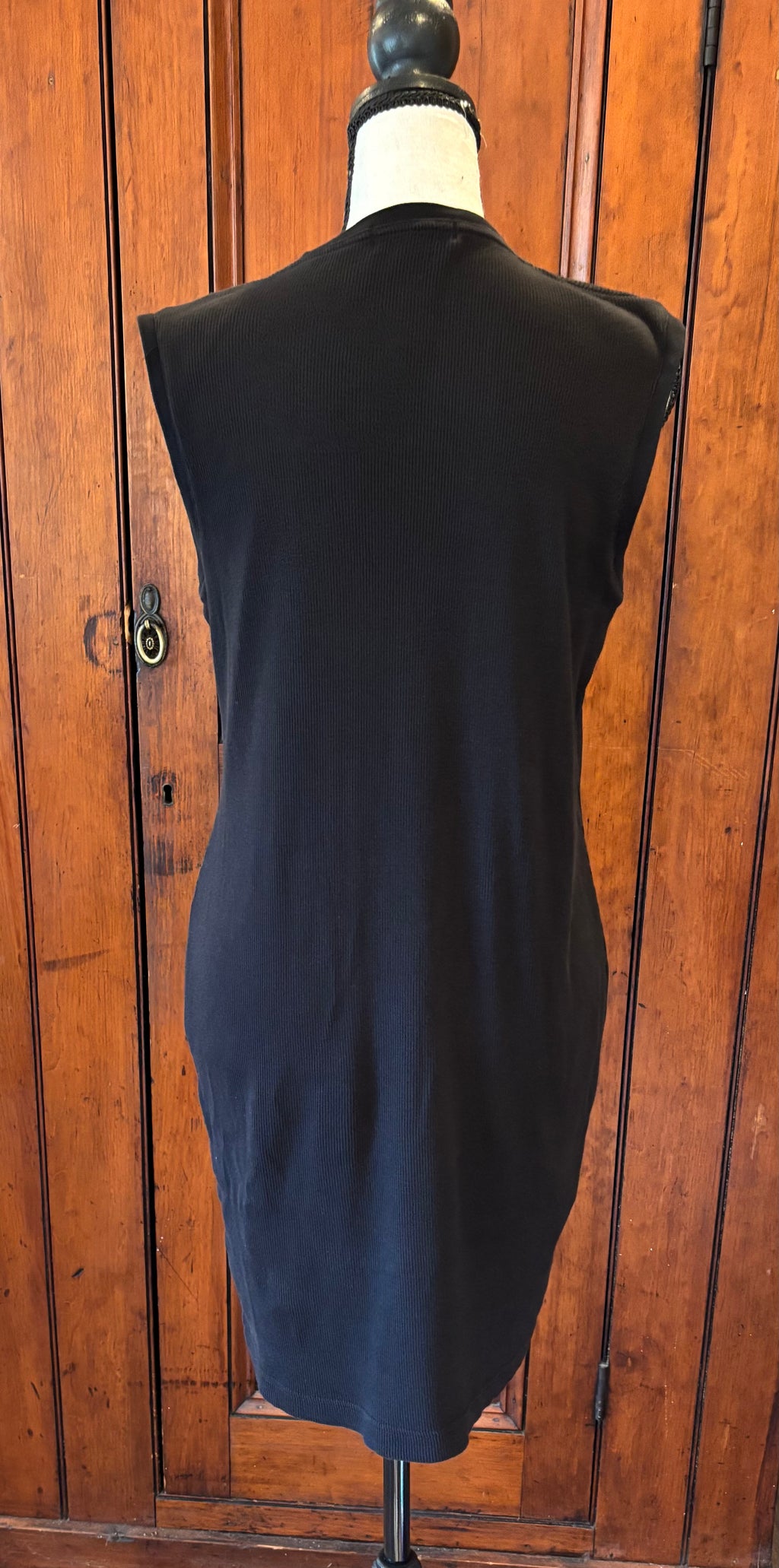 Lauren RL black sleeveless cotton dress back view pre-loved dresses like new Sassy and Chic