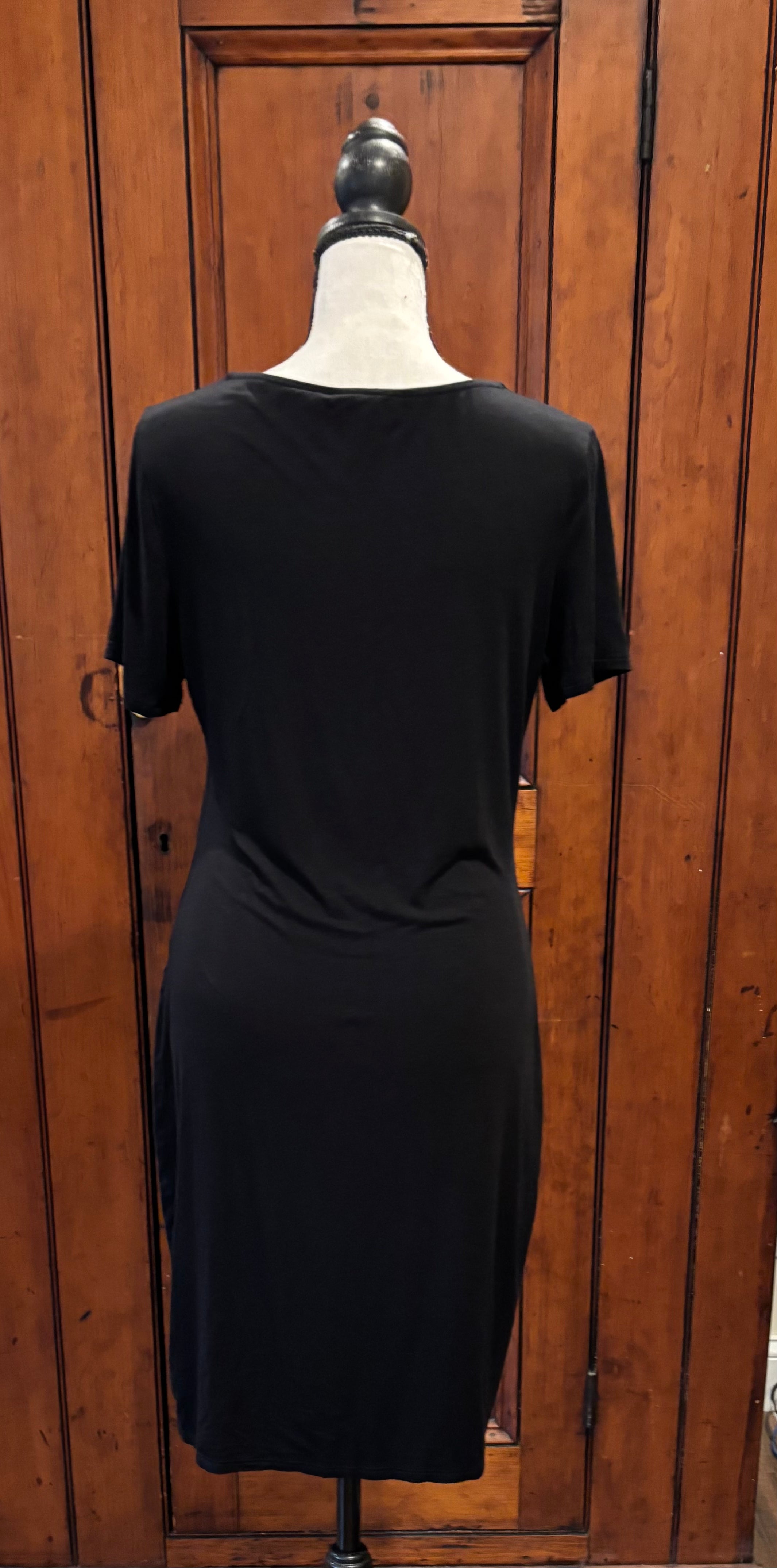 Lulus black short sleeve dress back view pre-loved dresses like new Sassy and Chic