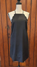Lulus black spaghetti strap mini dress front view scalloped neckline pre-loved dresses Sassy and Chic