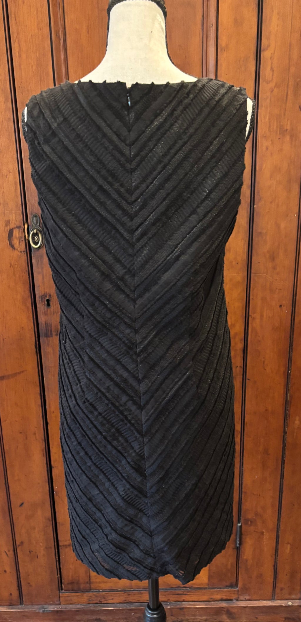 Cynthia Steffe black sleeveless dress back view pre-owned designer dresses like new Sassy and Chic