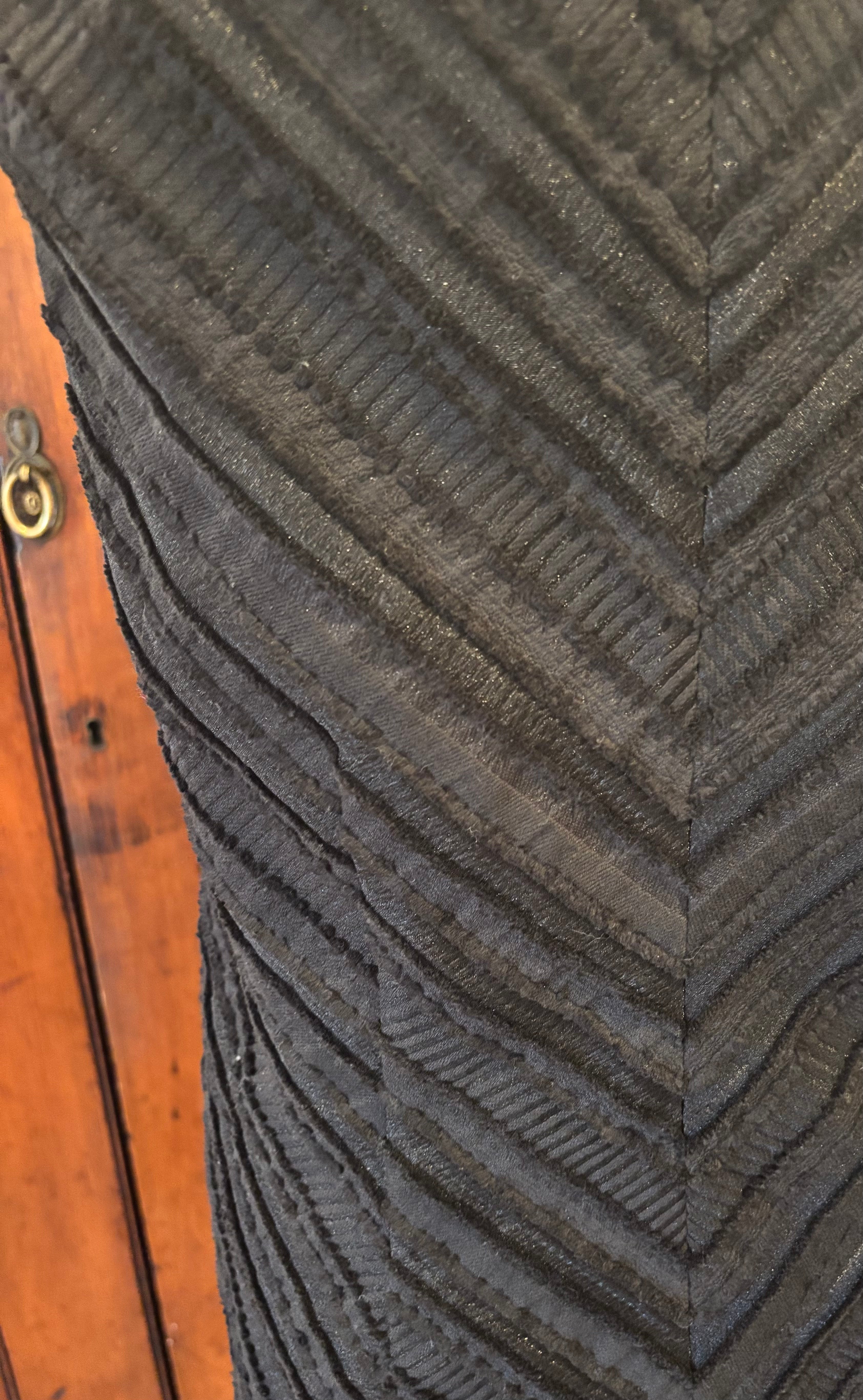 Cynthia Steffe black sleeveless dress detail close up impeccable construction classic black hue Sassy and Chic