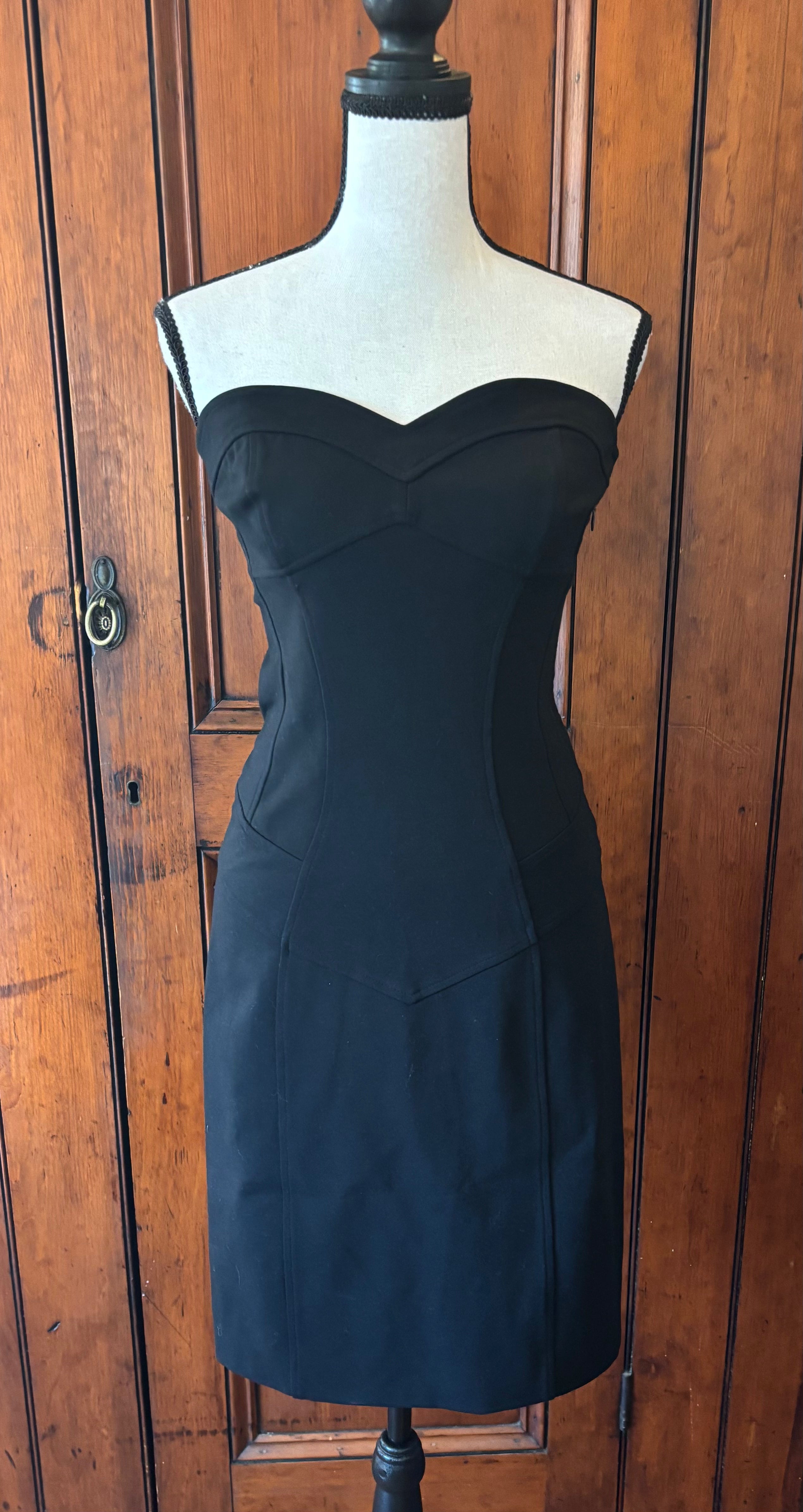 Diane von Furstenberg Black Cocktail Dress, Size 6