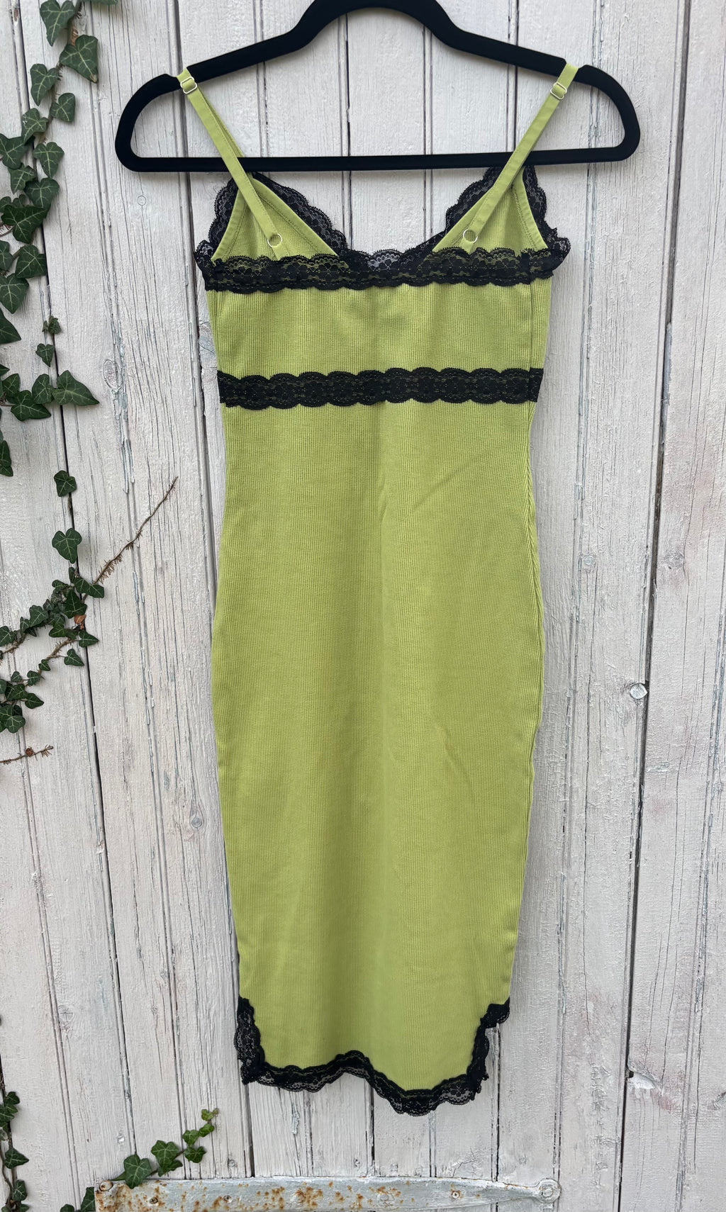 Vince lime green mini dress back view pre-owned designer dresses like new Sassy and Chic