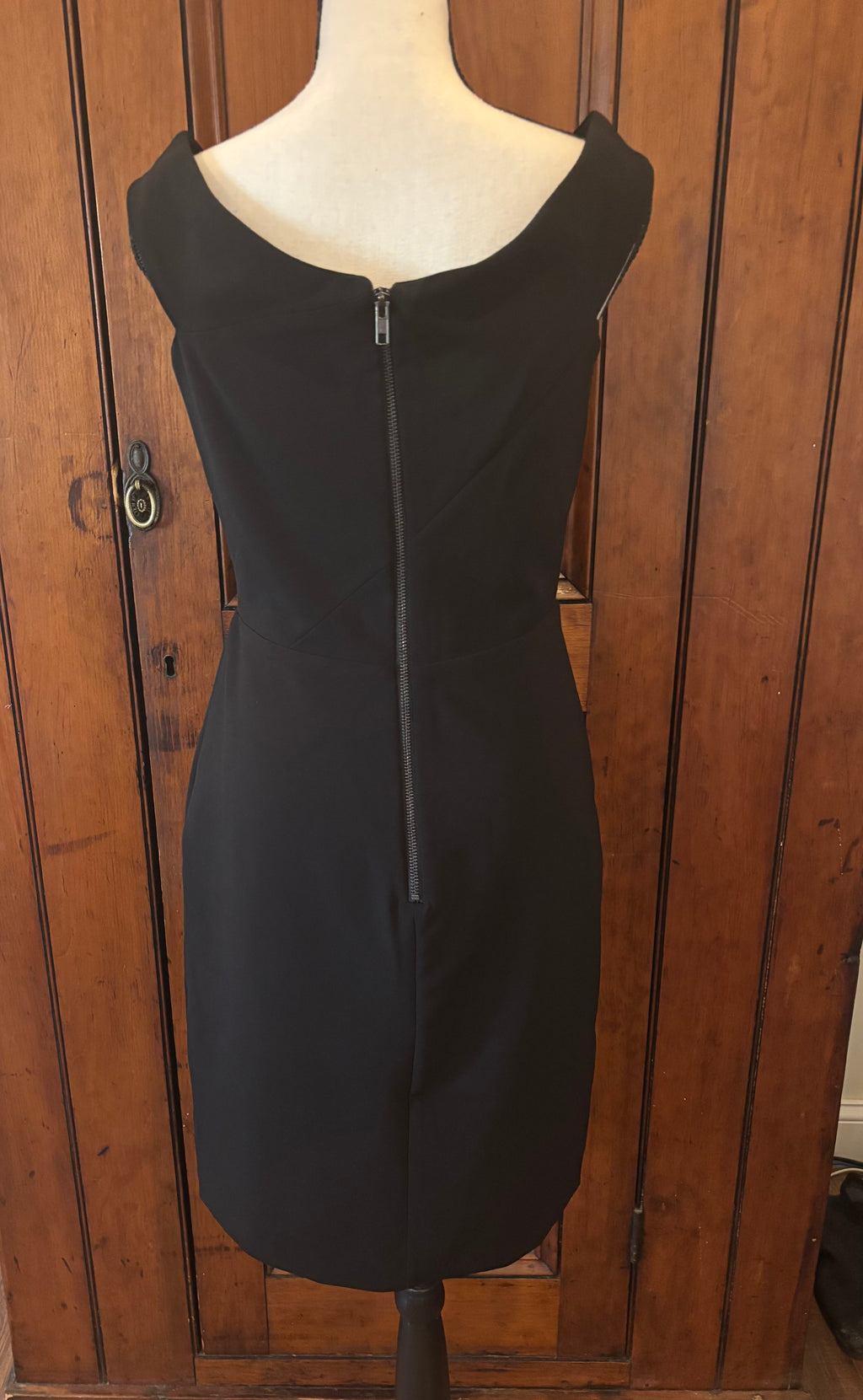Parker black strappy cocktail dress back view pre-owned designer cocktail dresses like new Sassy and Chic