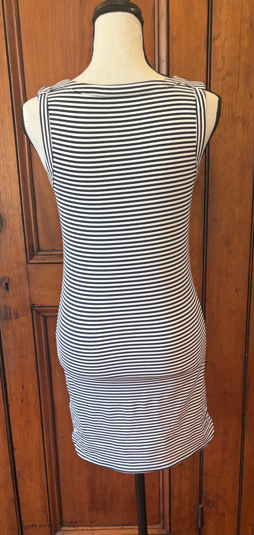 Vineyard Vines striped sleeveless dress back view pre-loved designer dresses like new Sassy and Chic