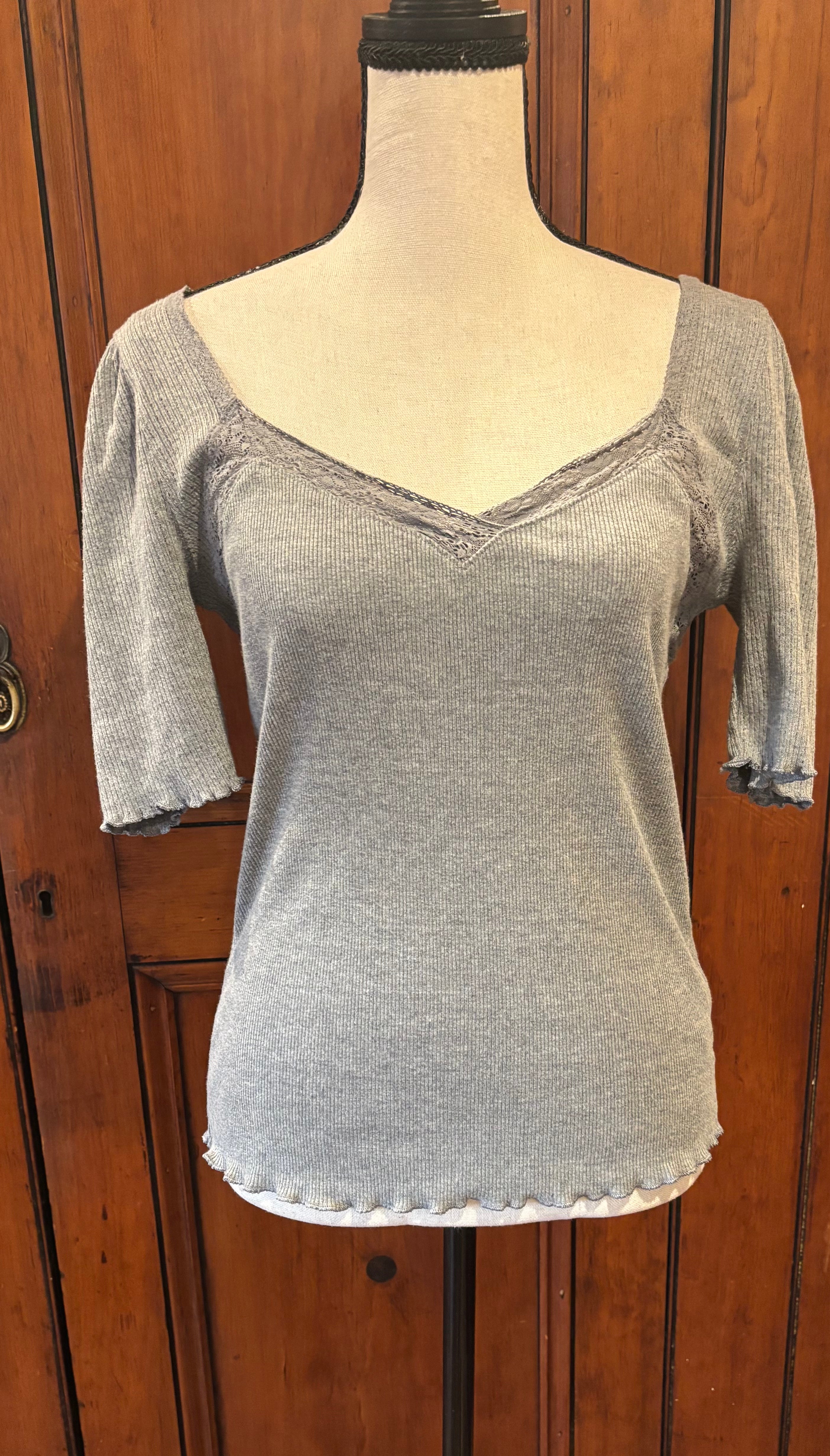 Free People Short Sleeve Top, Size Medium