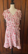 Banana Republic bright floral mini dress front view flared silhouette thrifted dresses brand new tags Sassy and Chic