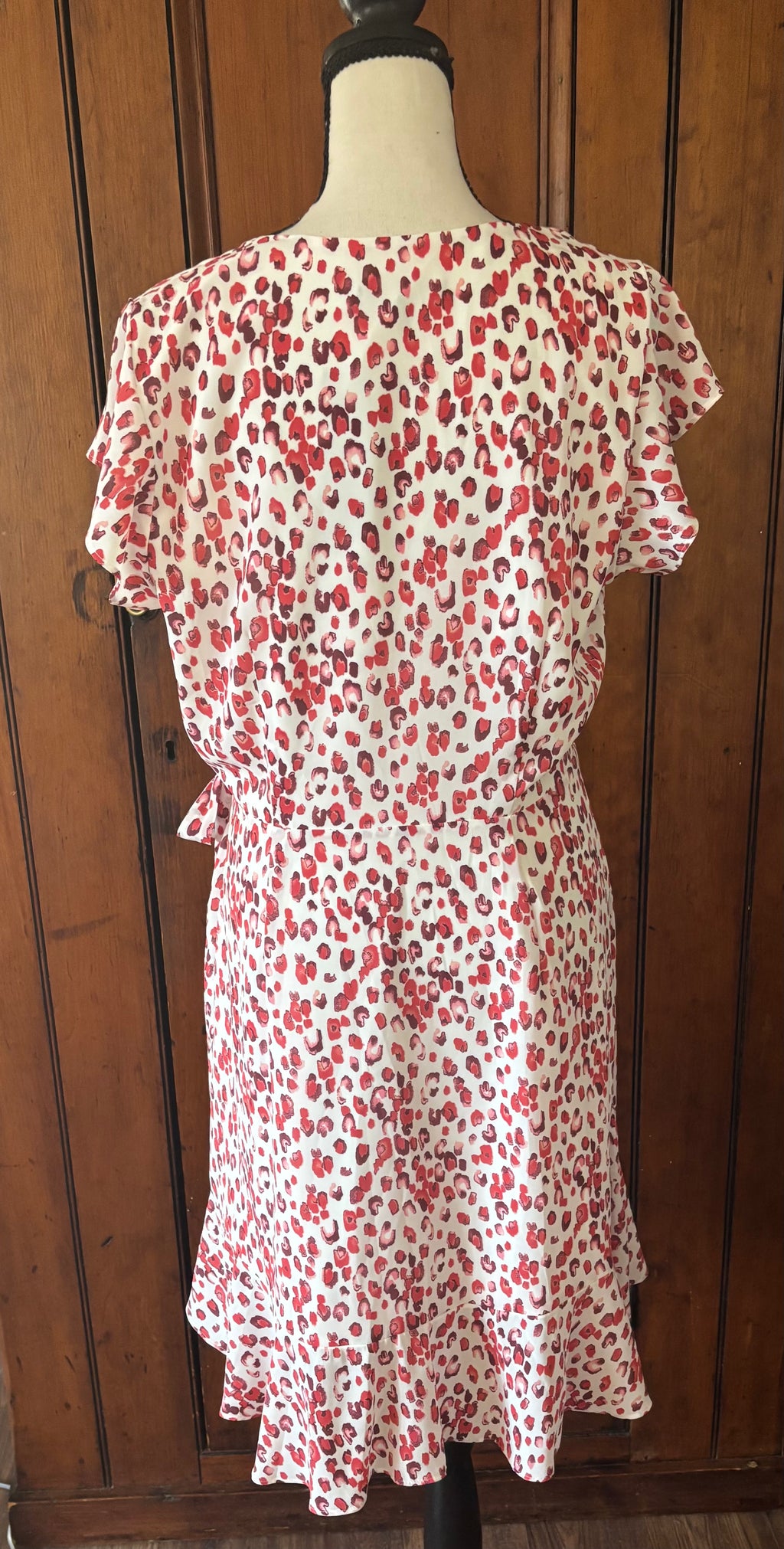 Banana Republic bright floral mini dress back view thrifted dresses brand new with tags Sassy and Chic