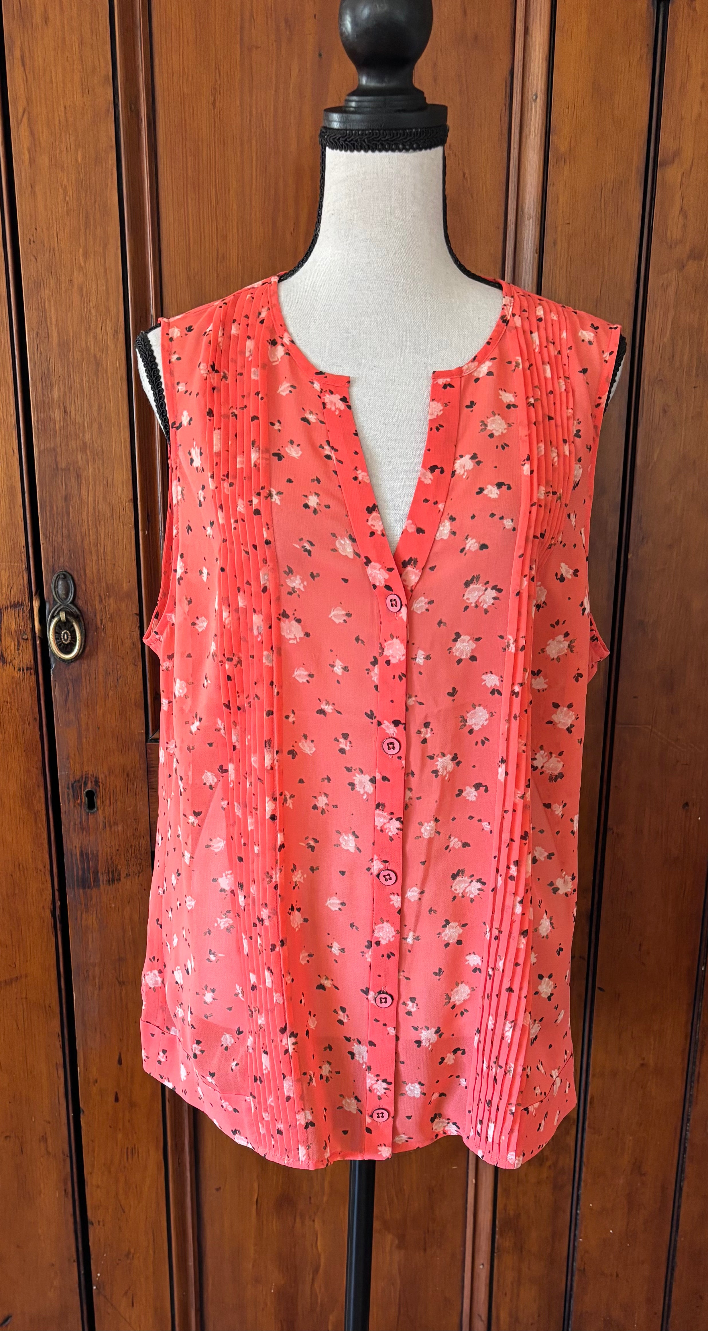 CAbi Sleeveless Top, Size Large