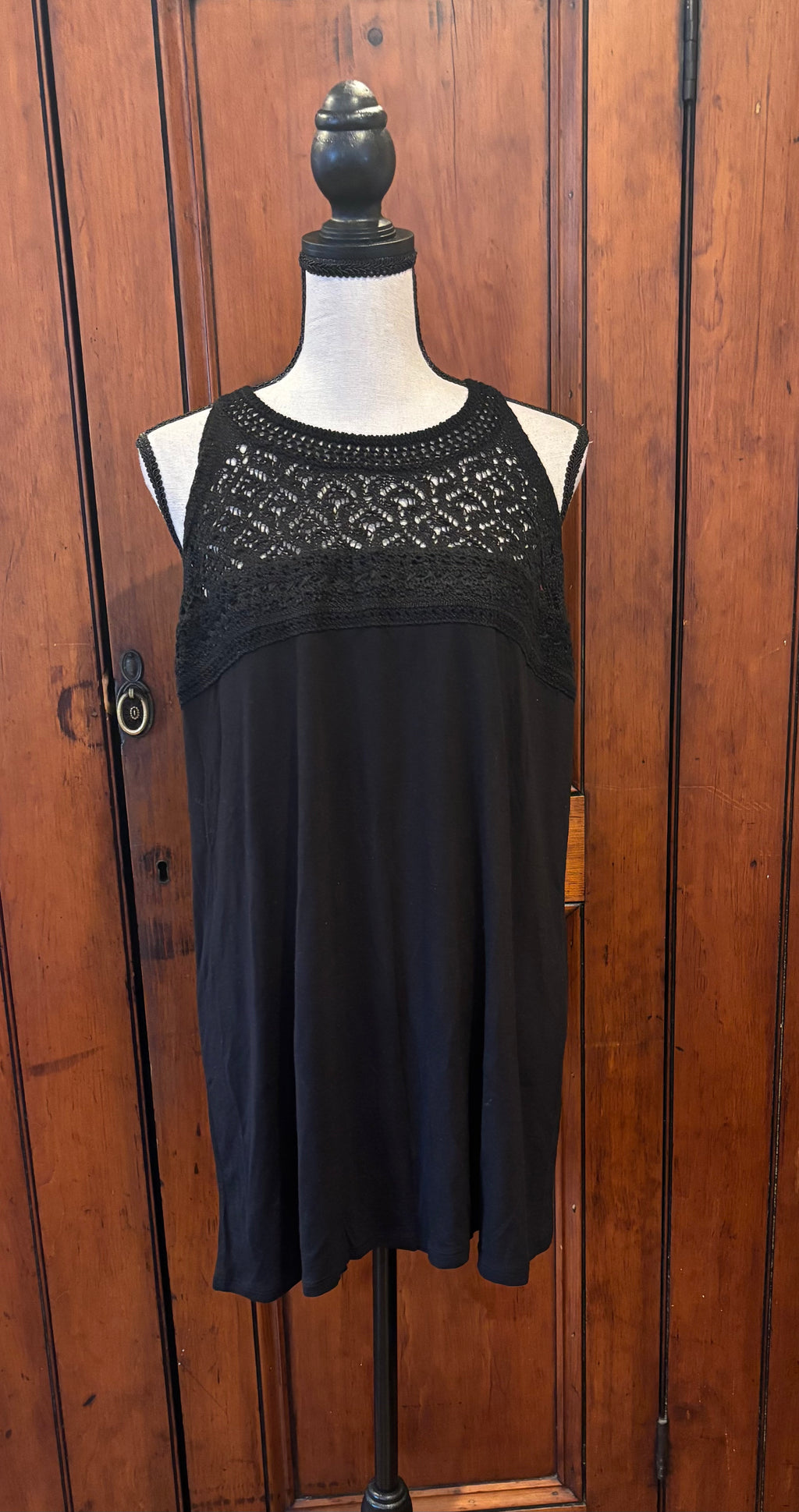 Pre-loved tops and blouses Ann Taylor LOFT black sleeveless top front view polished silhouette new with tags Sassy and Chic