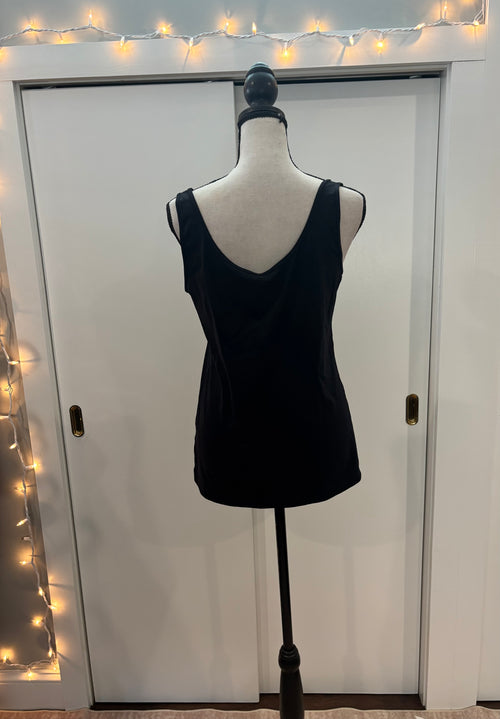 Banana Republic black tank back view pre-loved tops and blouses like new Sassy and Chic