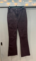 Glassons light eggplant straight leg pants front view soft eggplant hue thrifted pants and trousers like new Sassy and Chic