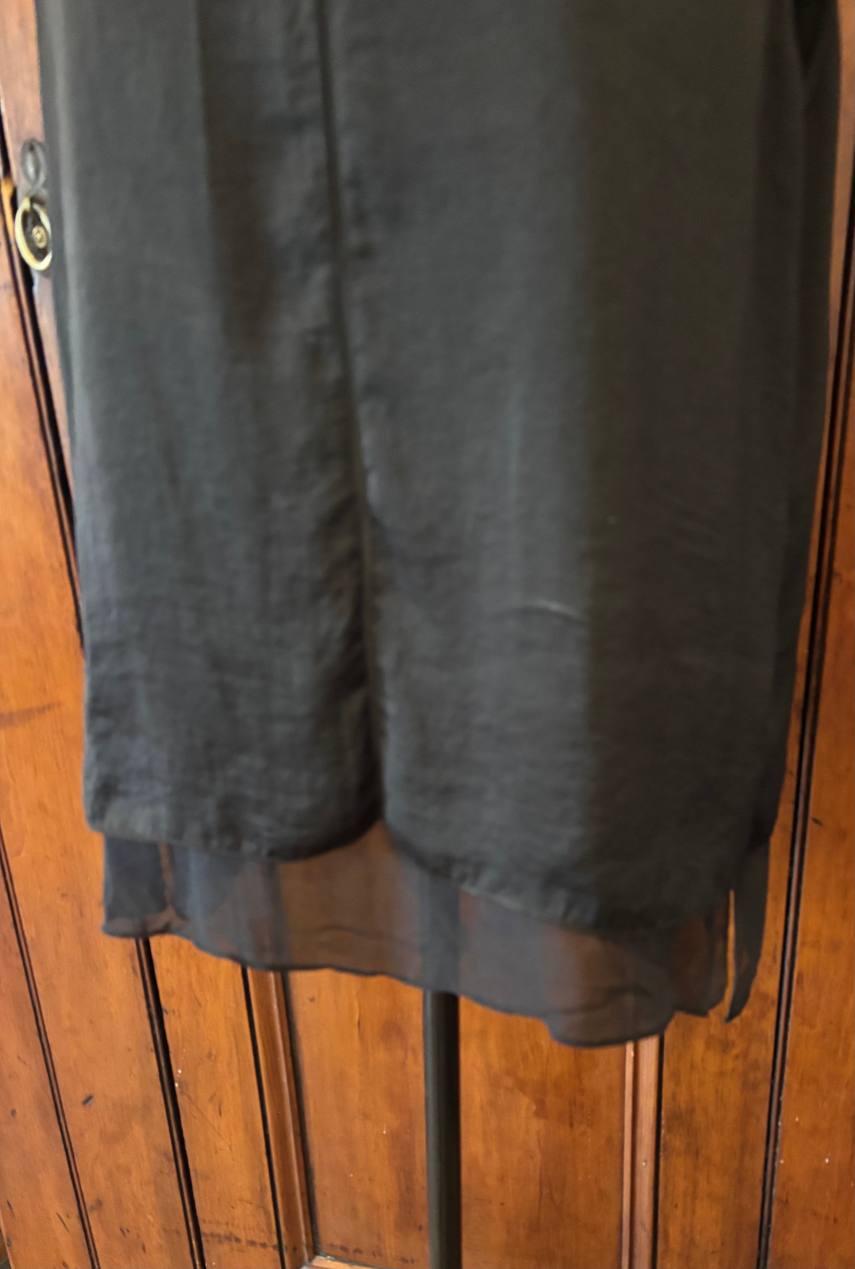 Vince black sleeveless top detail close up round neckline pre-loved like new Sassy and Chic