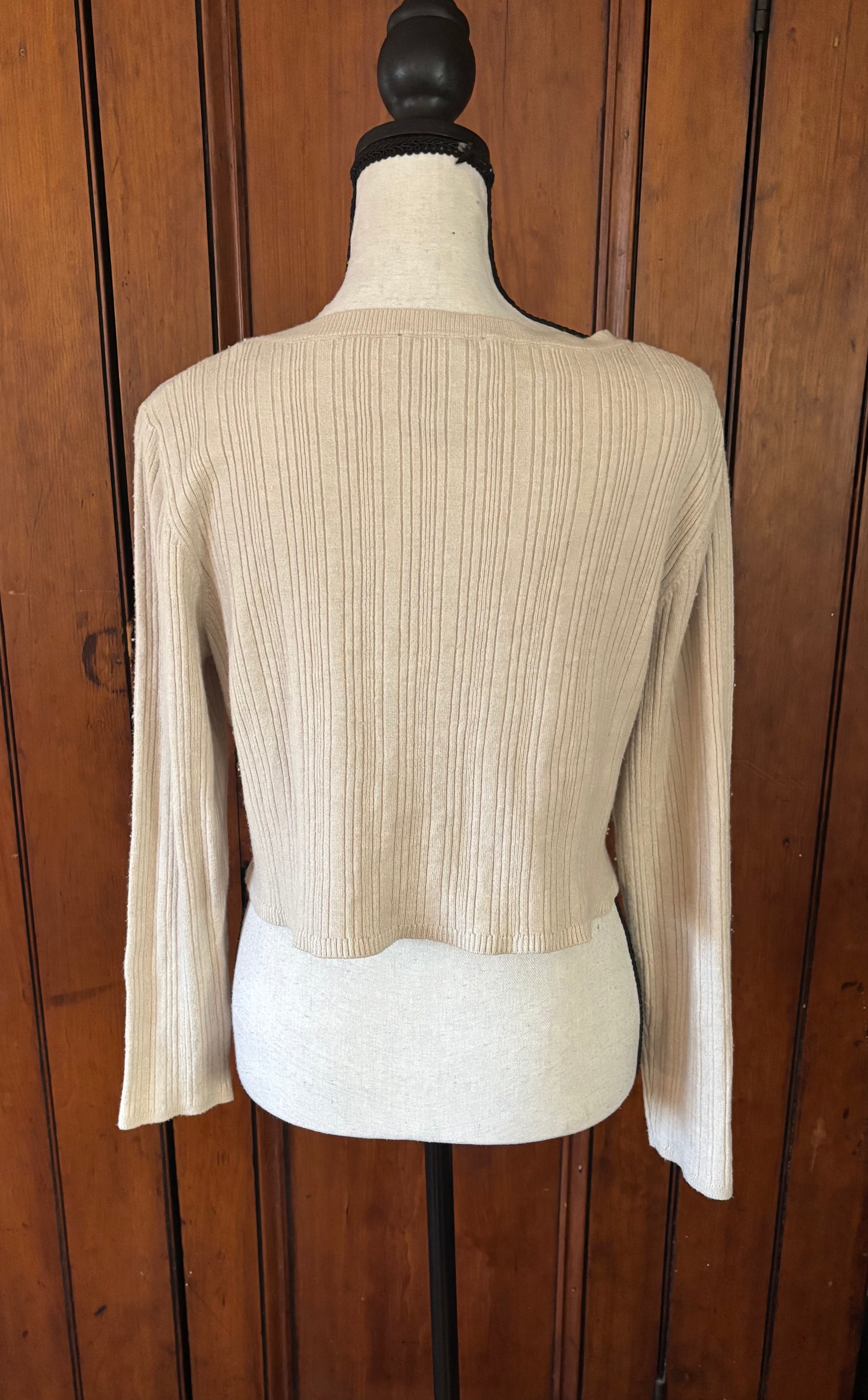 House of Harlow 1960 cream pullover back view secondhand luxury sweater excellent condition Sassy and Chic