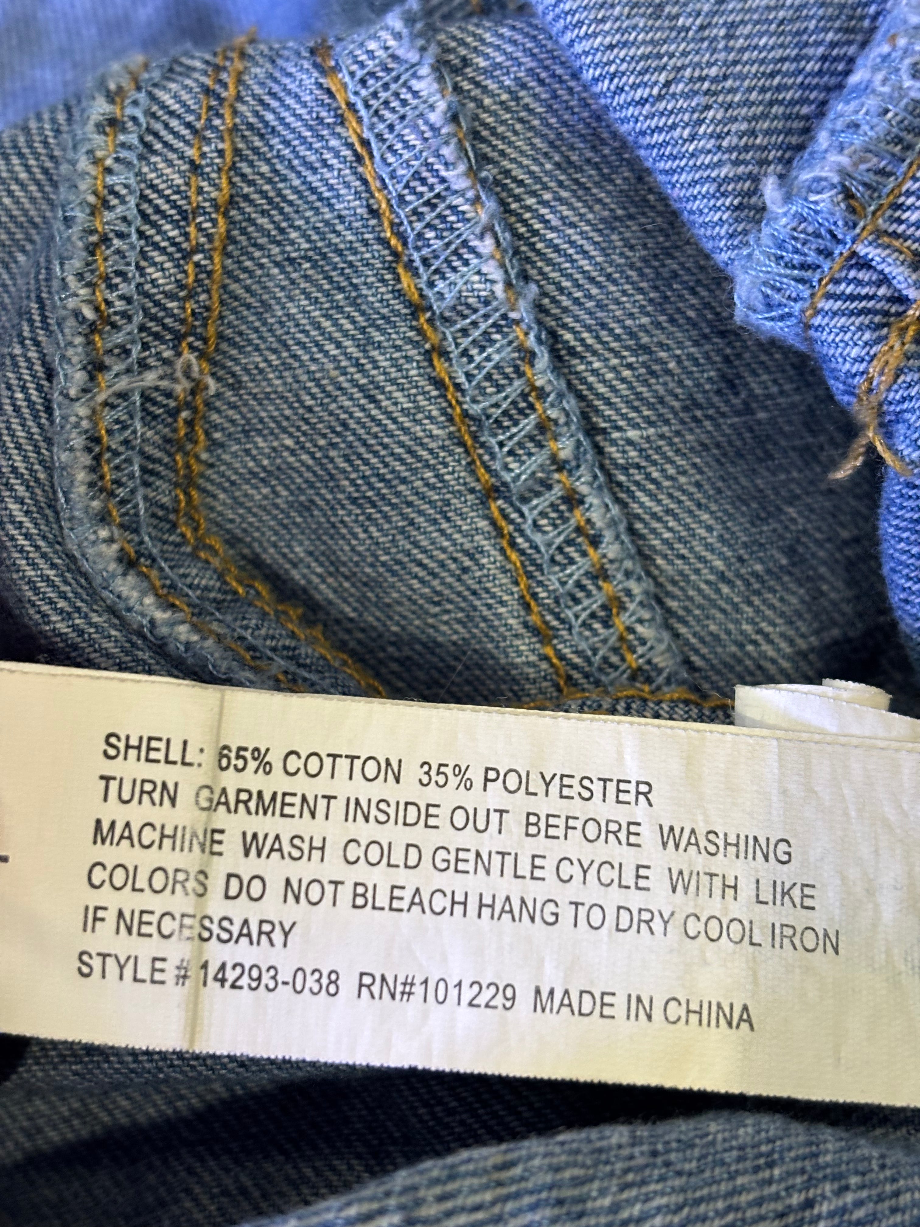 Ashley Vintage Charm medium wash denim jacket detail close up clean medium wash classic denim Sassy and Chic