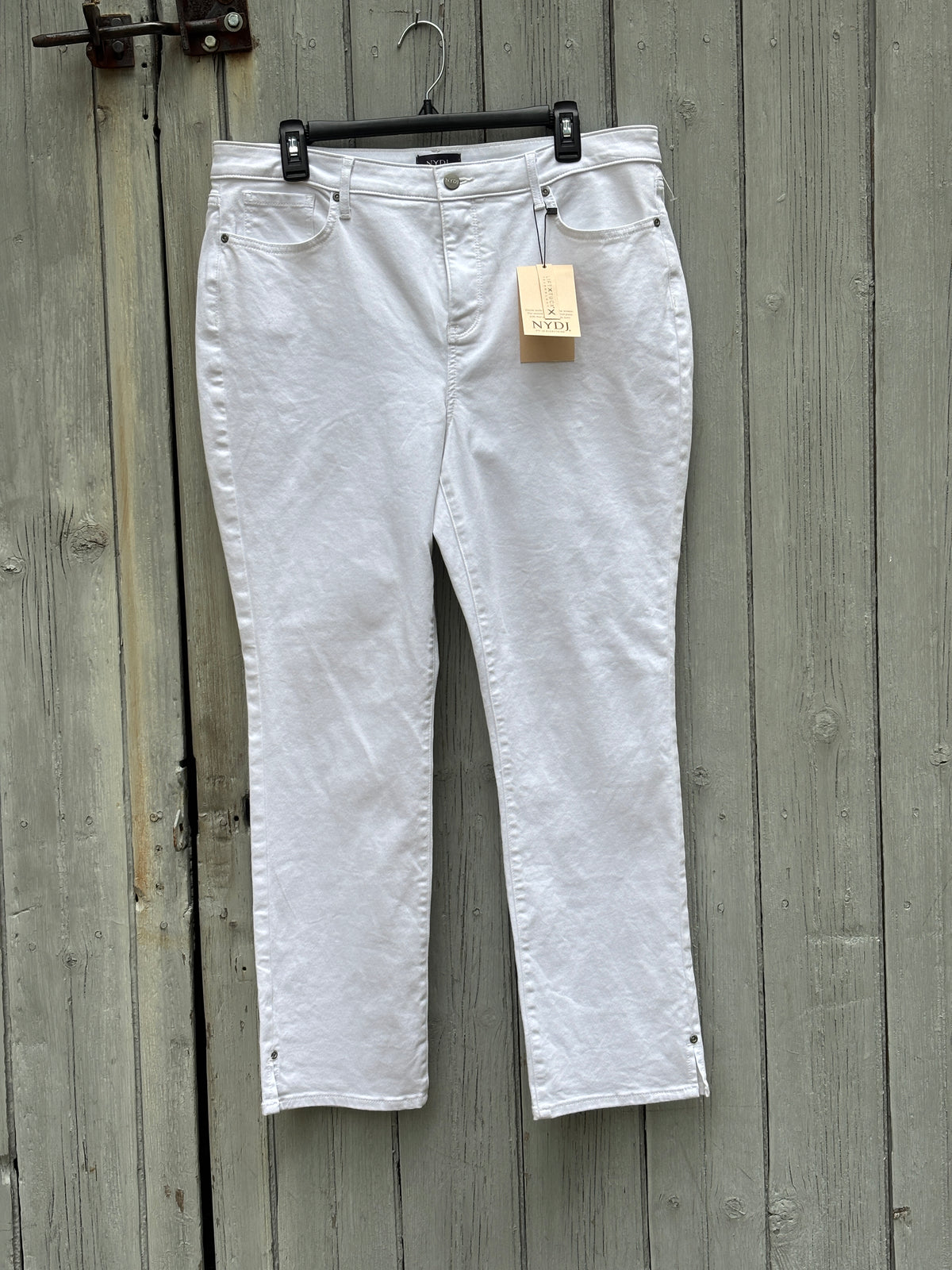 NYDJ Sheri Slim Ankle Jeans | Optic White | Size 14 | New with Tags