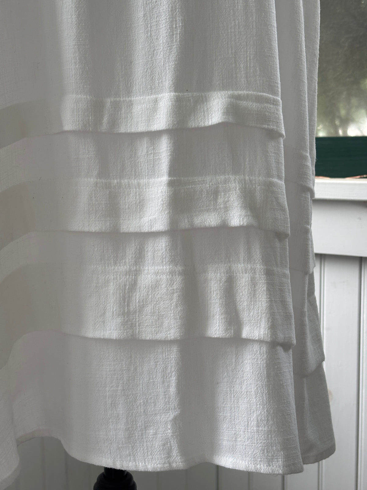 Splendid Collection Tiered Ruffle Midi Dress | White | Size XL | New with Tags