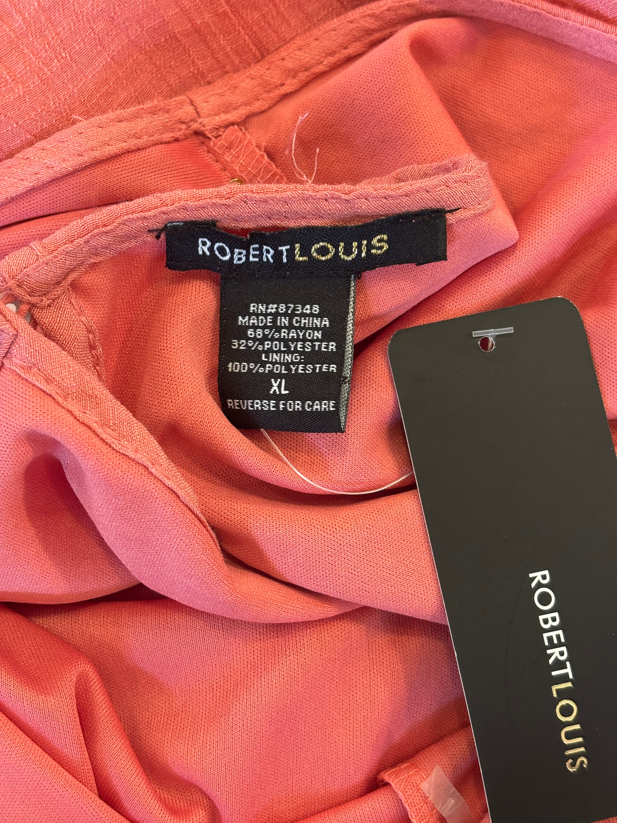 Robert Louis Sleeveless A-Line Dress | Light Coral | Size XL | New with Tags