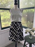 Tabitha Mixed Print Sleeveless Mini Dress | Black & White | Size 6 | Like New