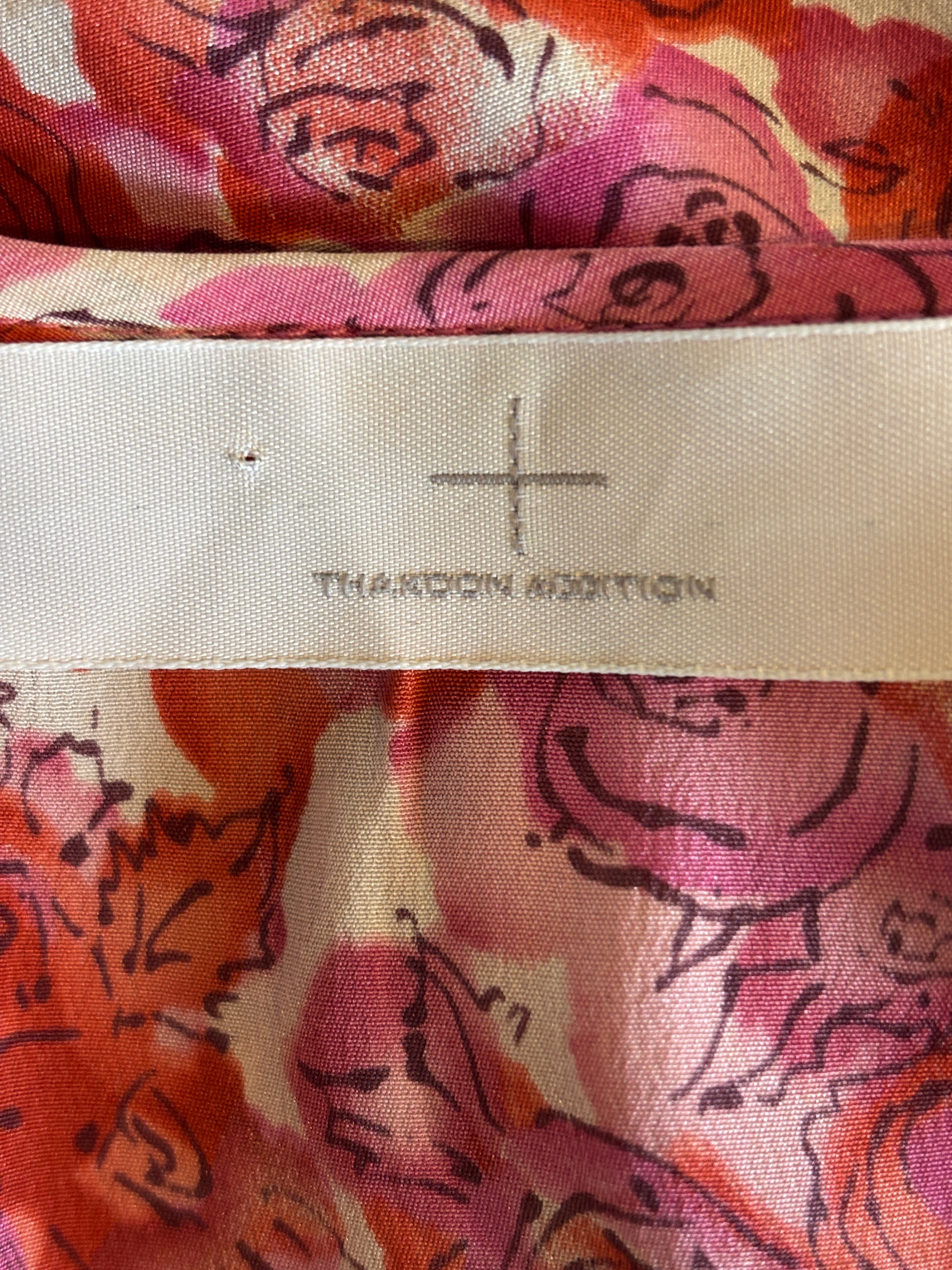 Thakoon Addition Silk Floral Draped Mini Dress | Pink & Red | Size 4 | Like New