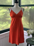 Madewell Tie Back Slip Dress | Rust Orange | Size 4 | Like New