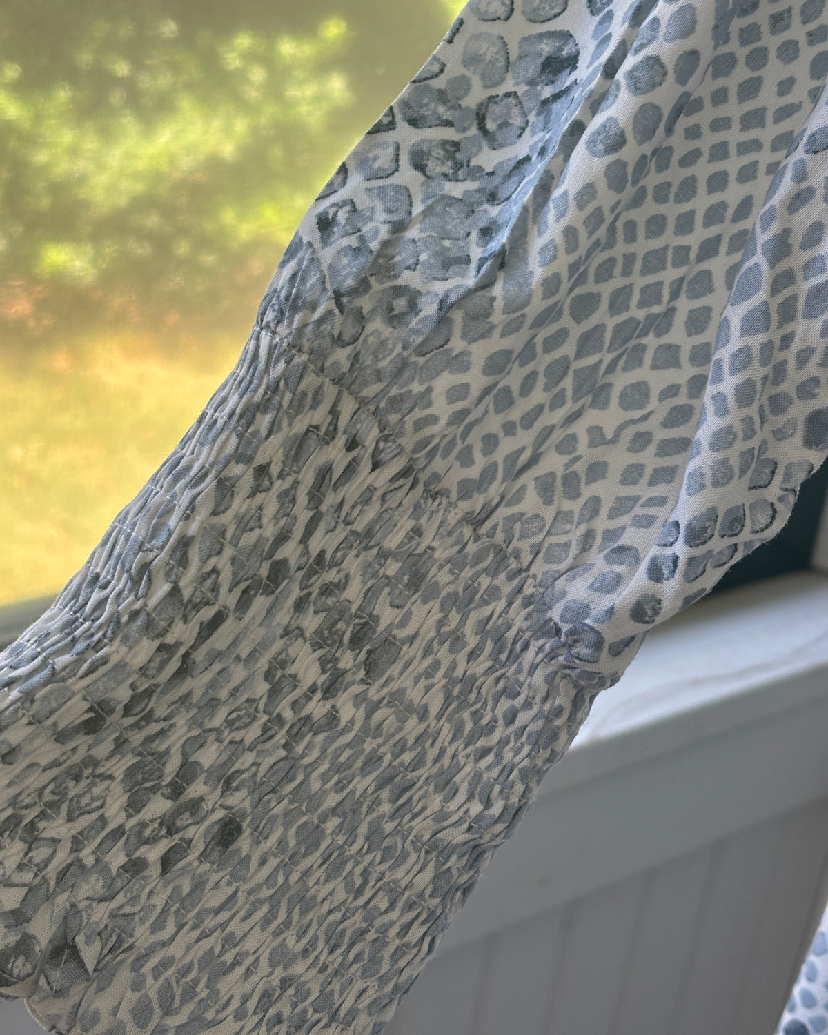 Buddy Love Paltrow Snake Print Tiered Dress | Grey & White | Size Large | New with Tags
