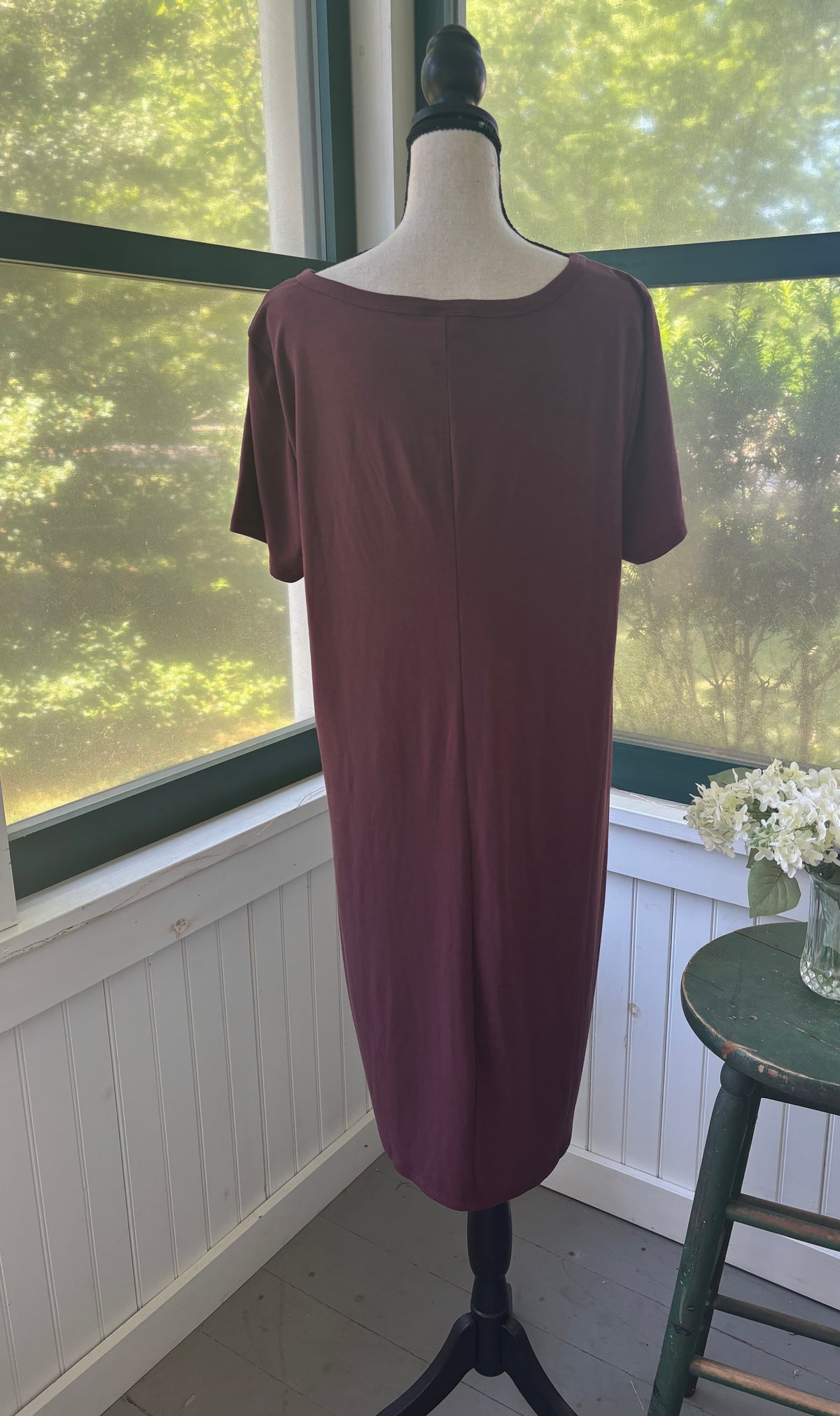 Torrid Mini Shift Dress | Lace-Up Sassafras Burgundy | Size 12 (L) | New With Tags