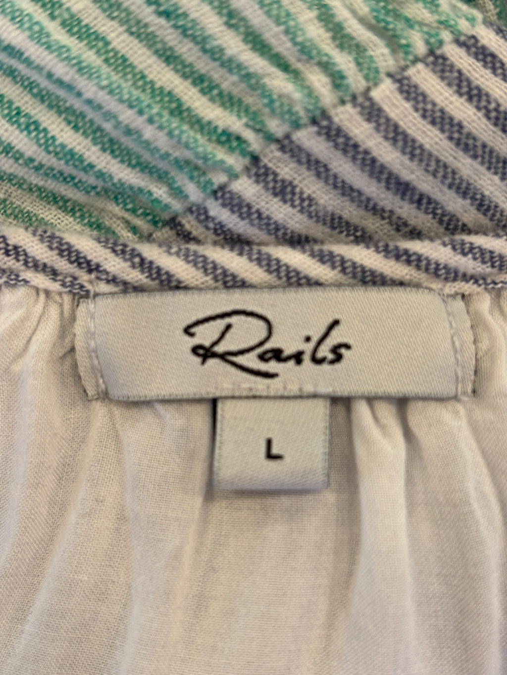 Rails Capri Tiered Midi Dress | Mixed Rainbow Stripe | Size L | Like New