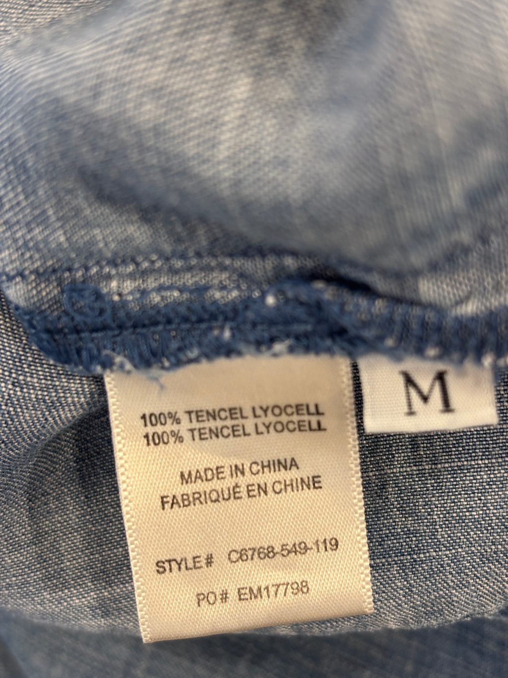 Cloth & Stone Chambray Shift Dress | Tencel Off-Shoulder | Size M | Like New