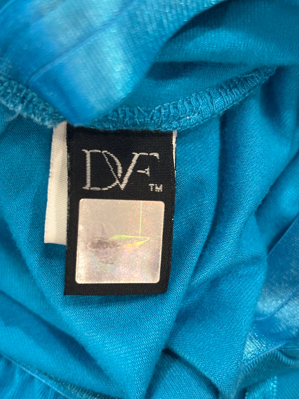 Diane von Furstenberg Ruched Faux-Wrap Dress | Teal Blue | Size M | Like New