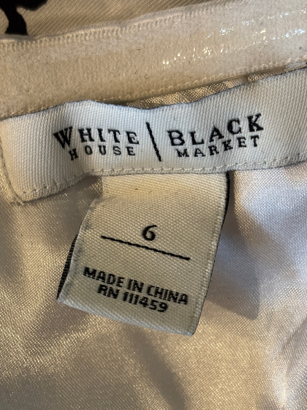 White House Black Market Black & White Damask Silk Halter Midi Dress | Size 6 | Like New