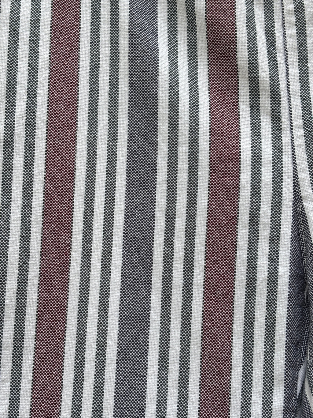 Free People Sun Dazed Striped Linen Blend Crop Pants | Burgundy Multi | Size 6 | Like New