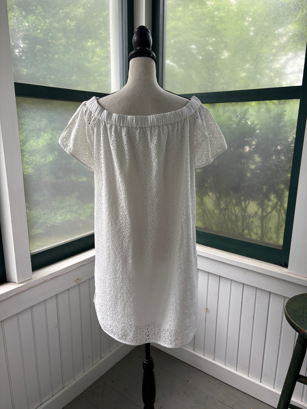 rag & bone Flavia White Eyelet Off-the-Shoulder Mini Dress | Size S/M | Like New