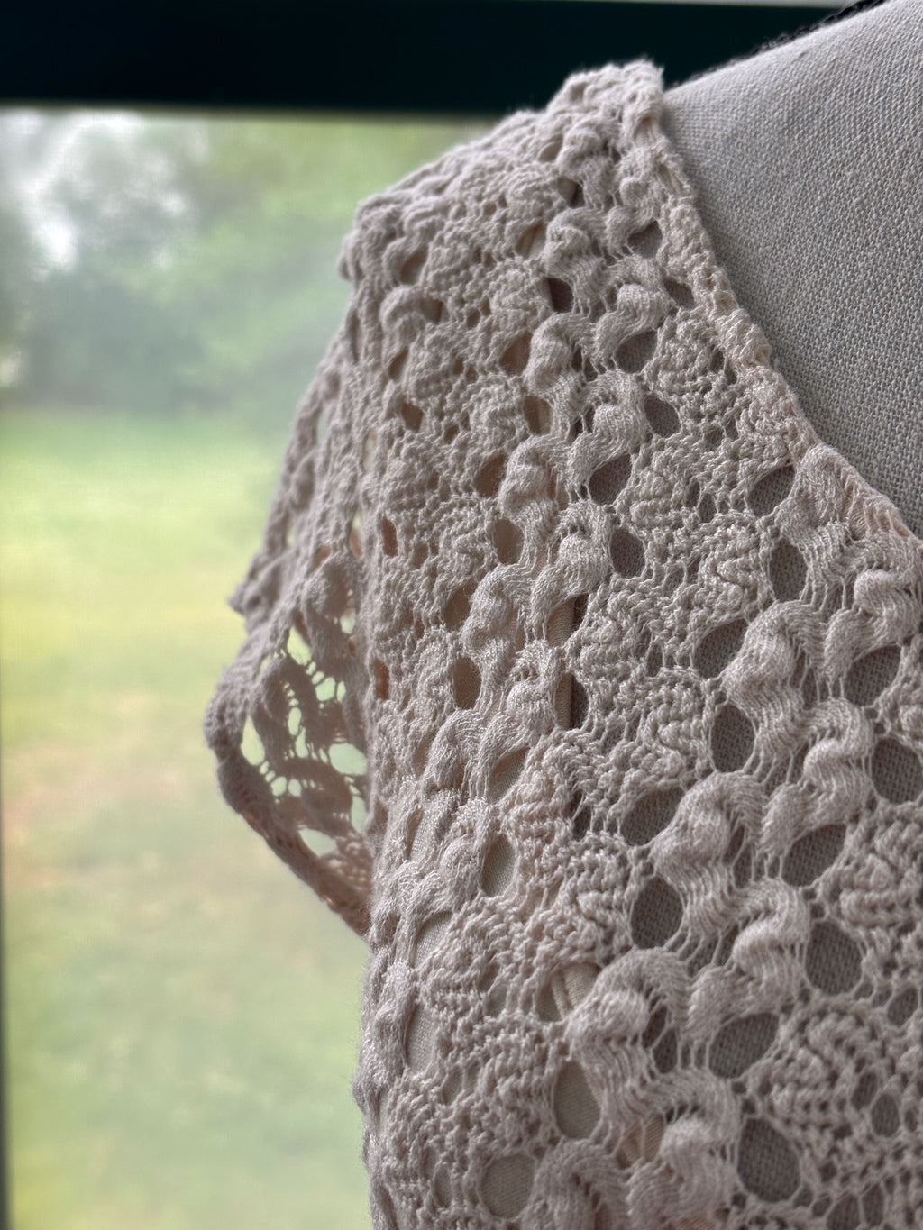 Free People Cream Crochet Lace Midi Dress | Cap Sleeve | Size SP | Like New
