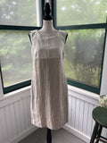 S Max Mara Linen & Cotton Blend Sleeveless Shift Dress | Natural | Size 6 (US) | Like New