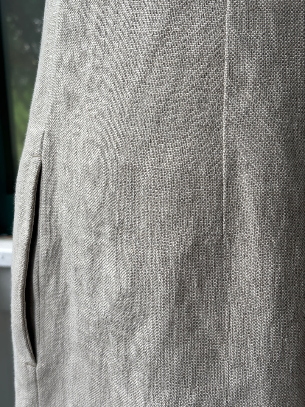 S Max Mara Linen & Cotton Blend Sleeveless Shift Dress | Natural | Size 6 (US) | Like New