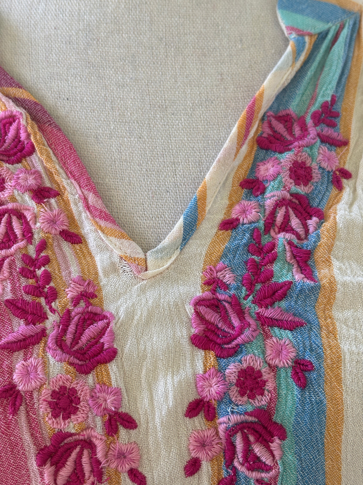 Kut from the Kloth Iona Embroidered Stripe Blouse | Multicolor | Size XS | New with Tags