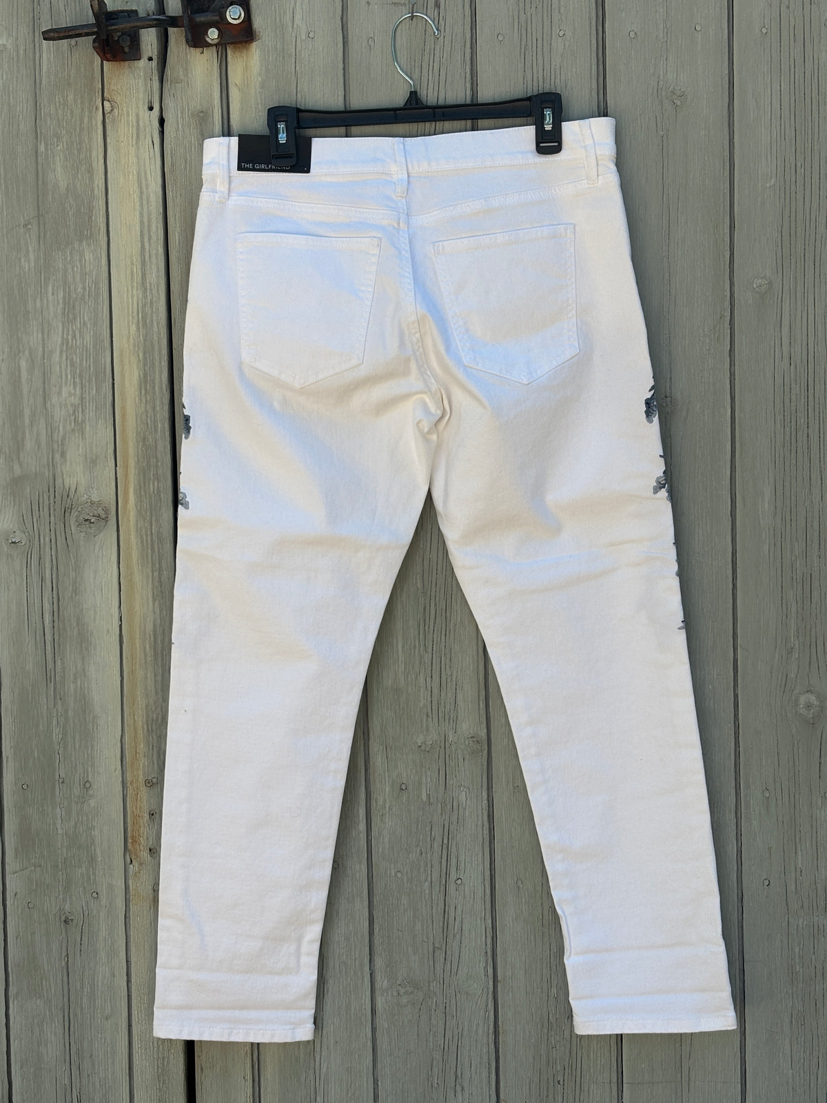 Ann Taylor The Girlfriend Jeans | White Floral Embroidery | Size 6 | New with Tags