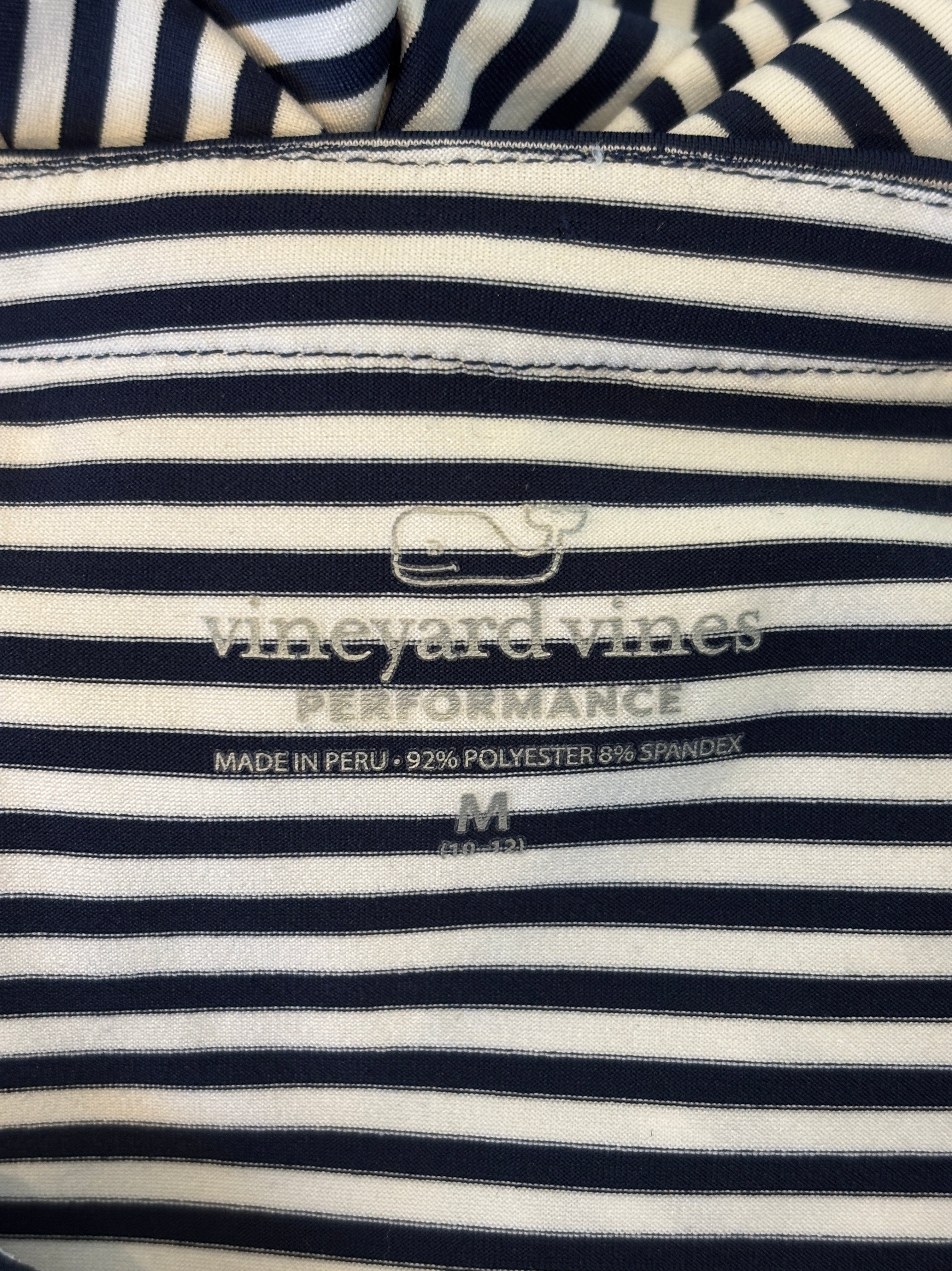 Vineyard Vines Performance Stripe Dress | Navy & White | Size M | Like New