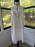 Cloth & Stone Star Embroidered Shirt Dress | White Tencel | Size L | Like New