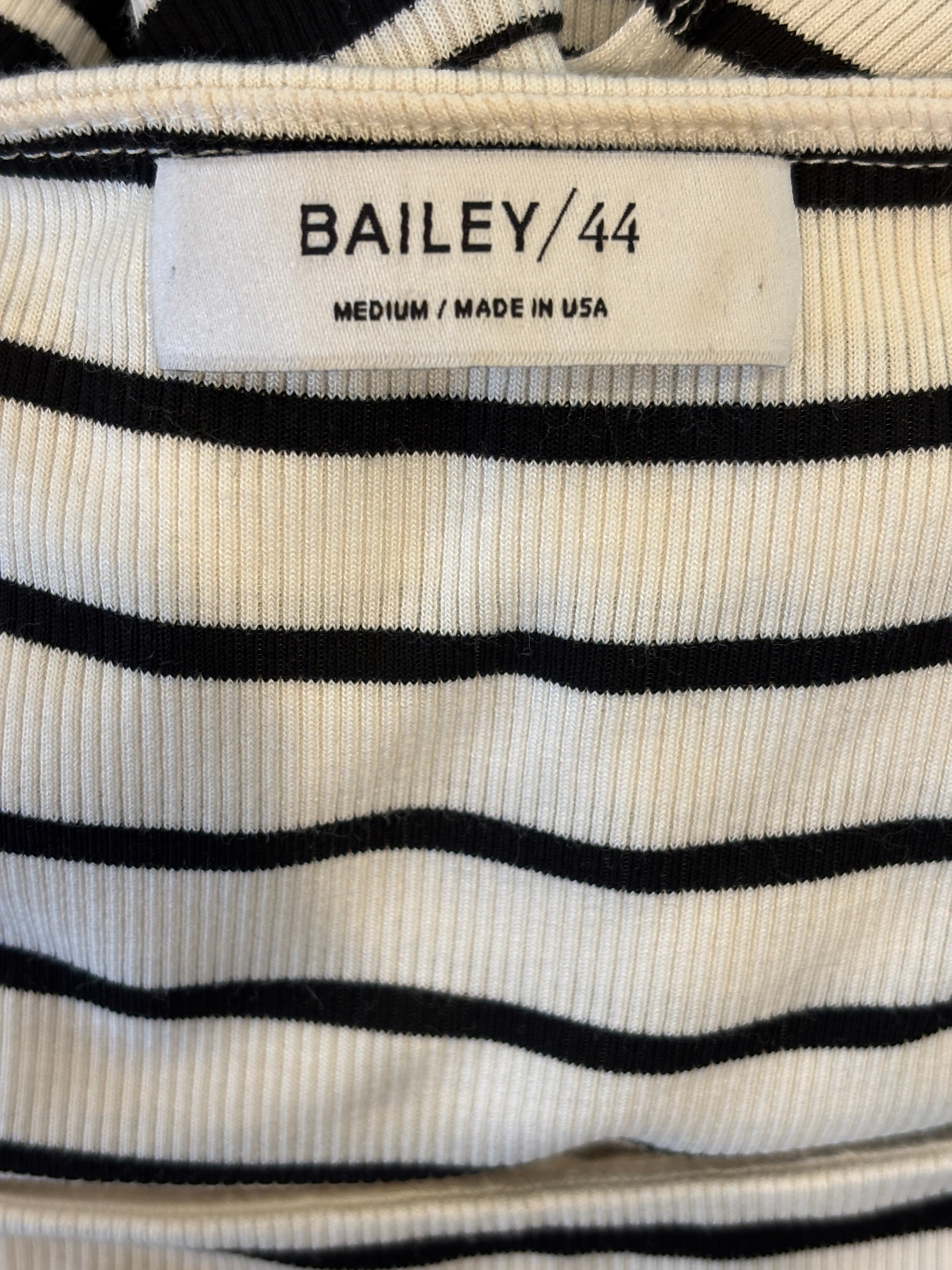 Bailey/44 Black & White Stripe Twist-Knot Midi Dress | Size M | Like New
