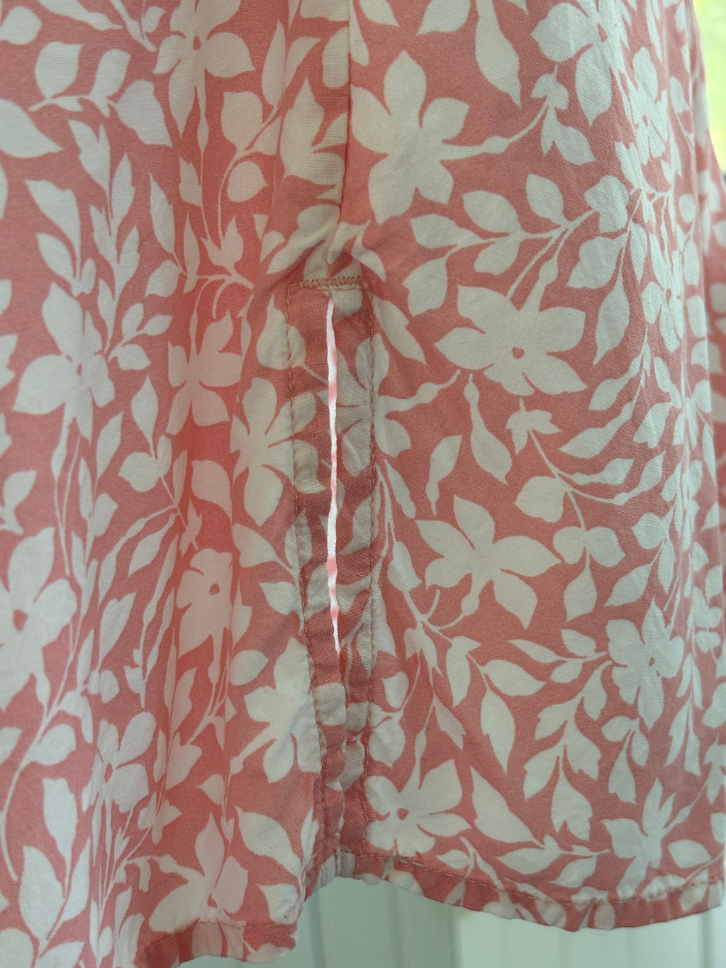 Abercrombie & Fitch Floral Mini Dress | Coral Pink | Smocked Back | Size XL | Like New