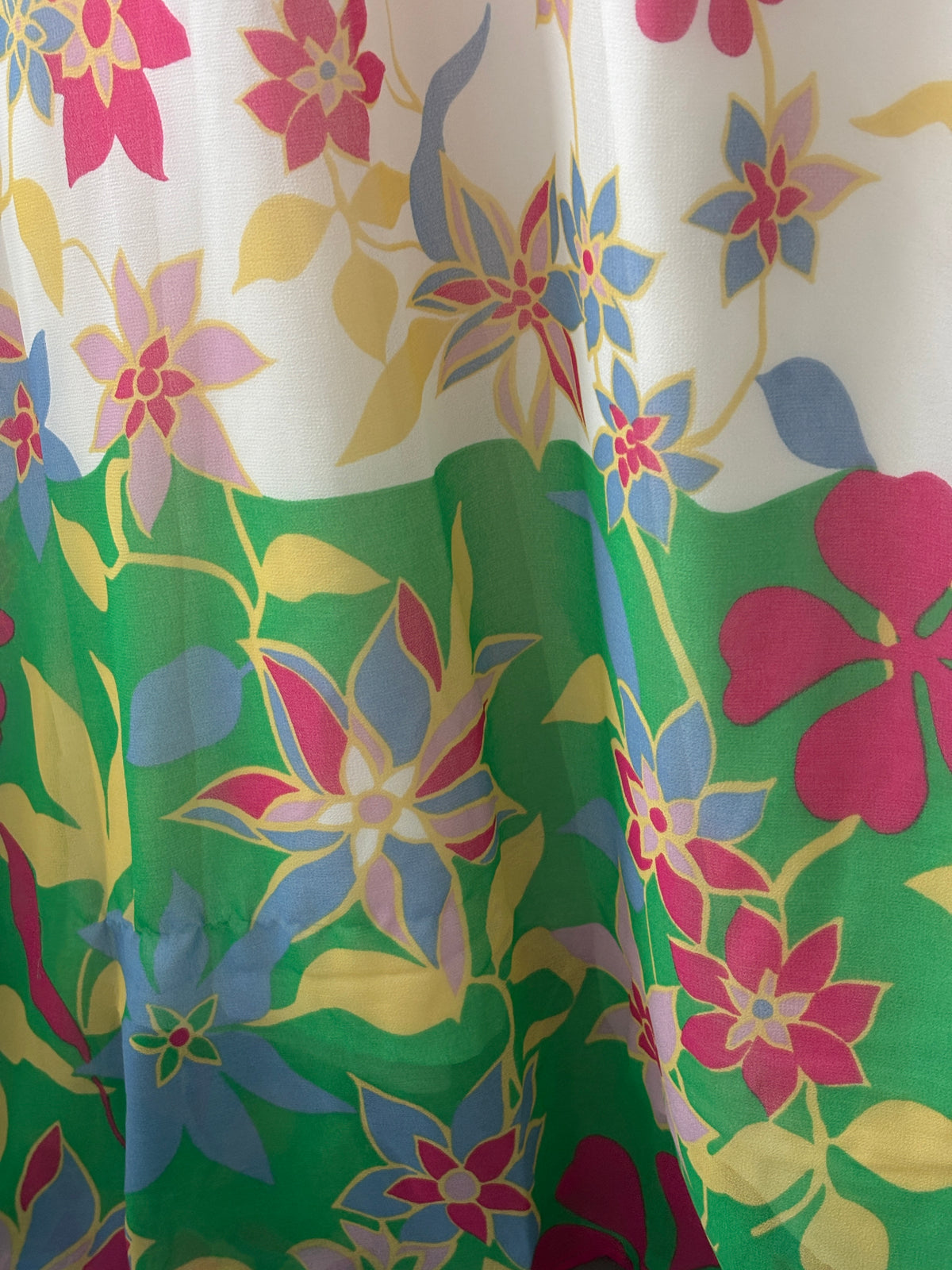 ModCloth Halter Maxi Dress | Cream Floral Green Border Print | Size XL | New with Tags
