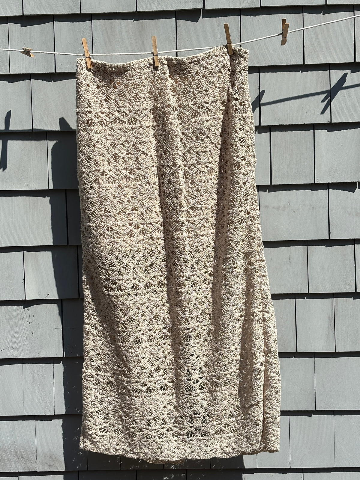 LOFT Crochet Lace Midi Skirt | Natural, Fully Lined | Size 18 | New with Tags