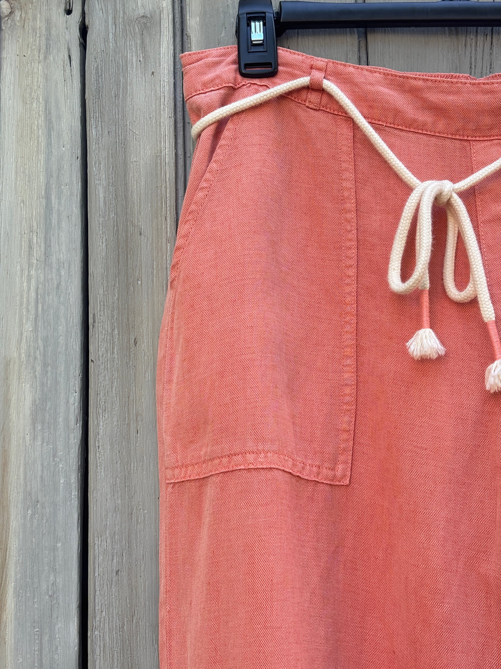 Calypso St. Barth Wide-Leg Linen Pants | Terracotta | Size M | Like New
