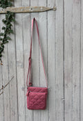 Vera Bradley Dusty Rose Quilted Crossbody Bag | Original Zip Hipster | Like New